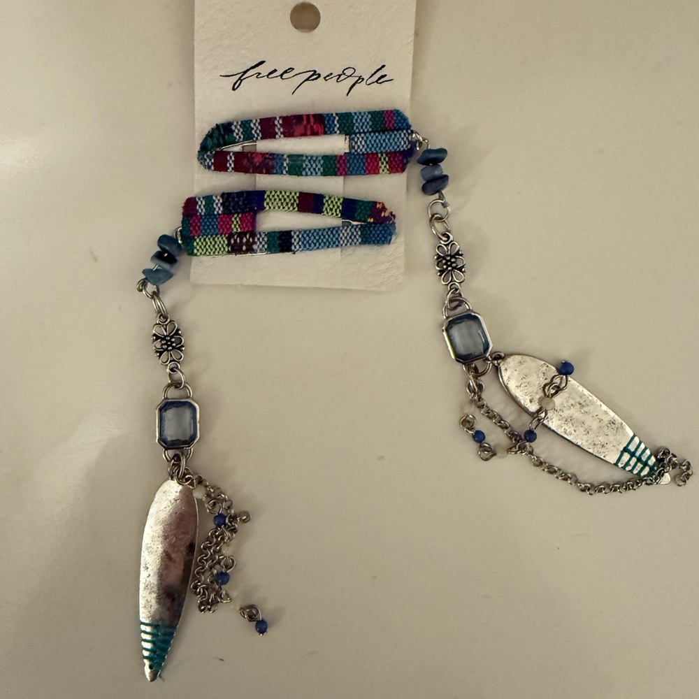 Free People Suzie Boho Beaded Hair Clips